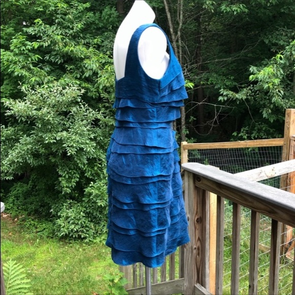 London Style cascading ruffle dress size 10 NWT - Picture 4 of 6